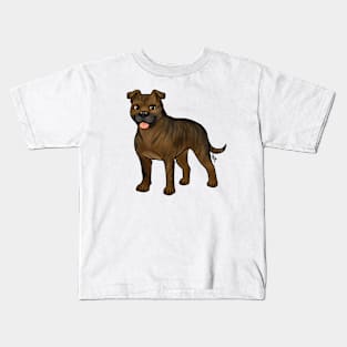 Dog - American Staffordshire Terrier - Natural Brown Brindle Kids T-Shirt